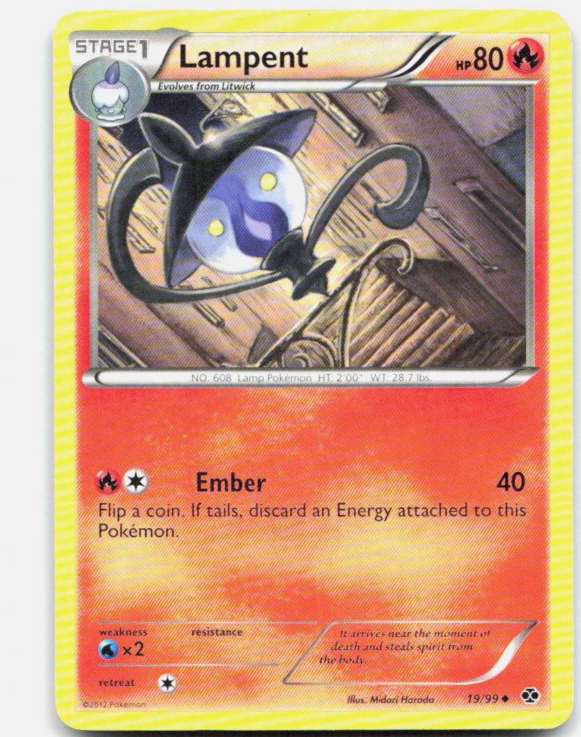 LAMPENT 19/99 UNCOMMON Next Destinies Pokemon HP