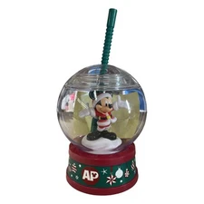 Disney Parks 2020 Annual Passholder Holiday Snow Globe Sipper Cup - Santa Mickey