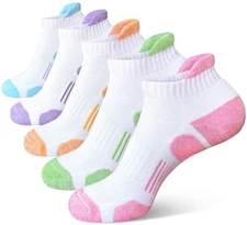Womens Athletic Running Cotton Socks, Thick Cushioned Anti-blister Wicking An...