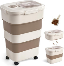 45-50Lbs Dog Food Storage Container, Large Capacity Collapsible Airtight Pet Foo