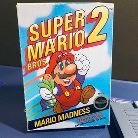 Super Mario Bros. 2 (Nintendo NES, 1988) Authentic Complete CIB Circle Seal