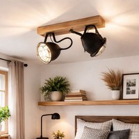 Deckenlampe Deckenleuchte Esszimmerleuchte 2 Flammig Schwarz Spots Schwenkbar