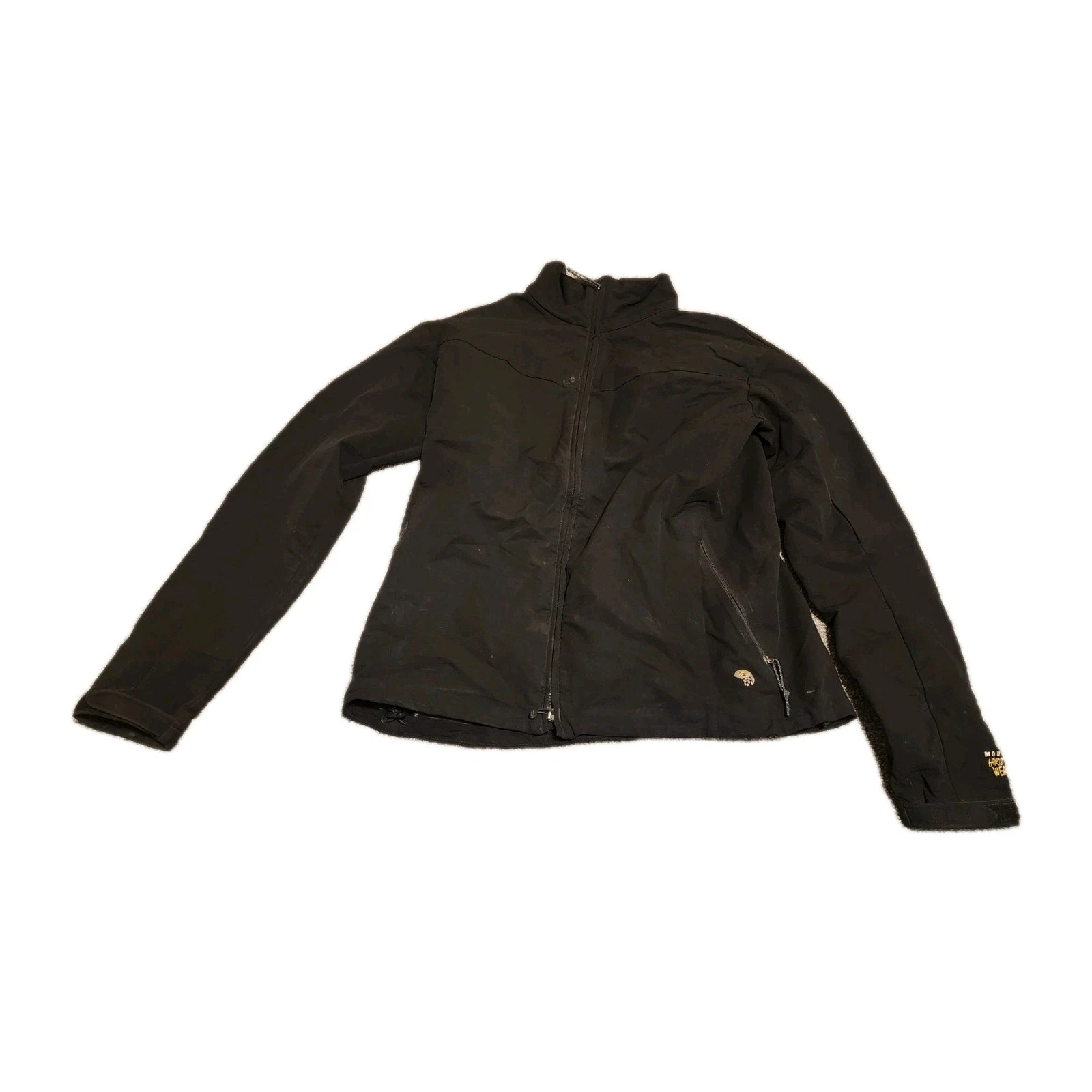 Mountain Hardware Jacket Mens Small Black Soft Shell Zip up Outdoors