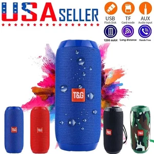 Bluetooth Wireless Portable Speaker Waterproof Stereo Bass USB TF FM Radio
