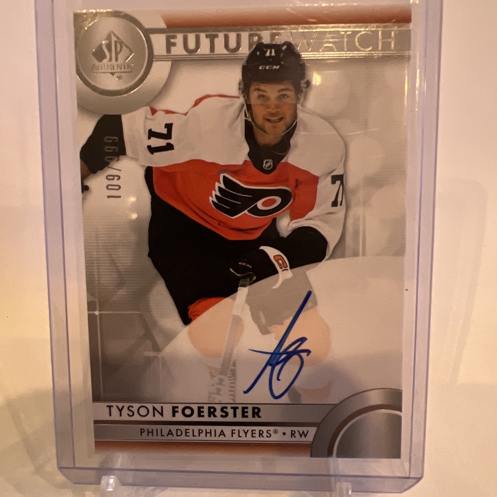 2023-24 UD Sp Authentic Future Watch Auto TYSON FOERSTER #109/999 FLYERS