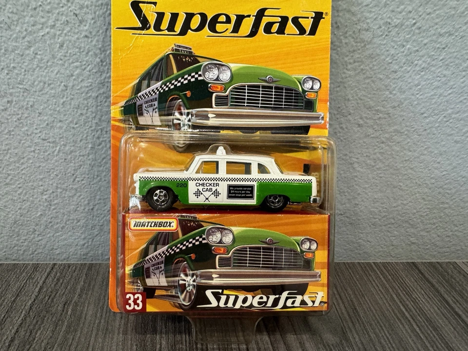 Matchbox SuperFast #33 Checker Cab Green 1:64 Diecast - Image 3 of 4