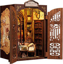 Book Nook Kit - DIY Miniature House Dollhouse Kit for Adult and Teens, Booknook