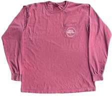 Ben Rector Pocket T Shirt Sz L Pink L/S Music Singer Songwriter Indie Tee