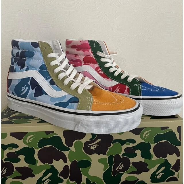 Sneakers Bape Vans uomo 9 5 taglia US mai usate esaurite