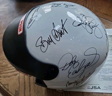 RARE Nascar Legends Autographed FS Helmet Dale Earnhardt Sr & Jr Gordon + 13 JSA