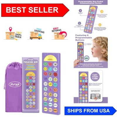 Adjustable Volume AAC Device with 6 Programmable Buttons for Speech Therapy