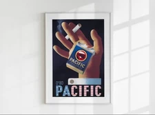 Vintage Cigarette Poster, Retro Wall Art, Printable Art, Mid Century