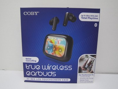 COBY TRUE WIRELESS EARBUDS Touchscreen BLUETOOTH BLACK