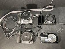 Lot of 4 Assorted Non-Working Digital Cameras Kodak For Parts or Repair ONLY 