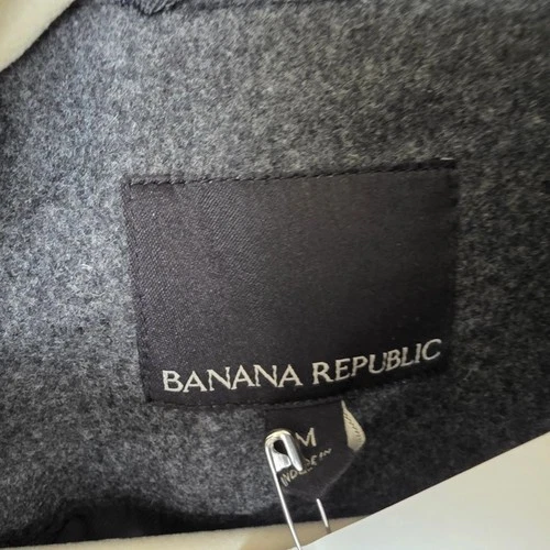 New Banana Republic Mario Bellucci Car Coat Overcoat Medium 38r Wool Blend image 9