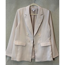 NWT Liz Claiborne Womens Double Breasted Textured Blazer Size 8 NWT