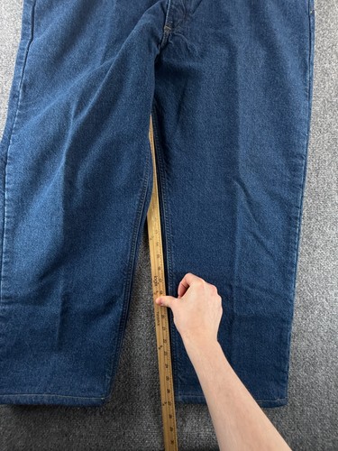 Carhartt Flannel Lined Jeans Men Denim Pants Relaxed Fit B172 DST ACTL 38X27 - Bild 3 von 15