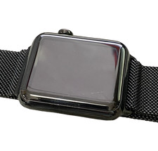 space black stainless steel case with space black milanese loop