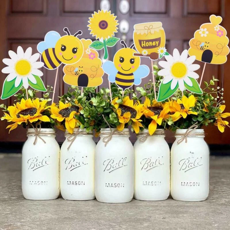 Sparkle and Bash 3-Pack Yellow Bumble Bee Honeycomb Centerpiece for Baby  Shower Party Table Decorations 11