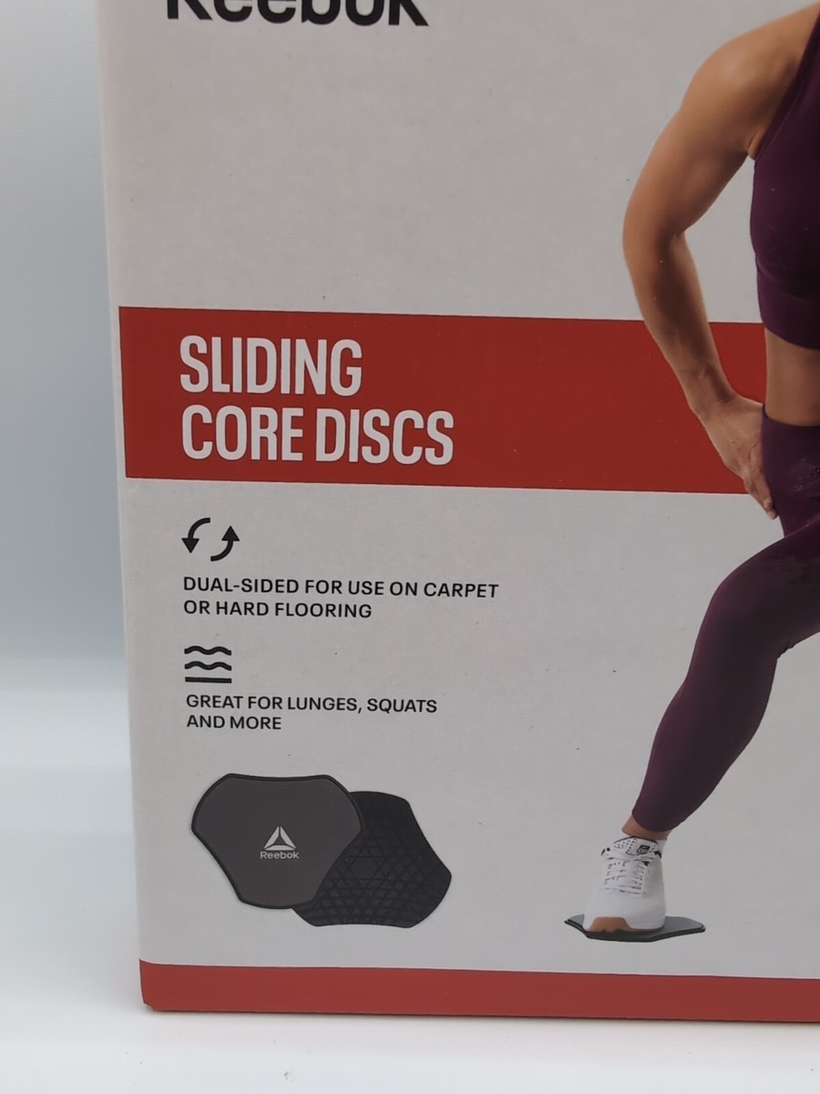 Reebok Core Sliding Discs Dual Sided Workout Sliders for Carpet  Hardwood NEW