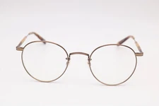 Garrett Leight California Brush Gold Round Ag-Piw Eyeglasses Frames 49-22-145