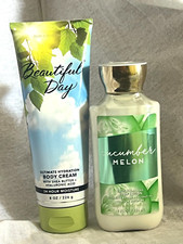 2 Pack Bath and Body Works - Beautiful Day Body Cream  Cucumber Melon Lotion