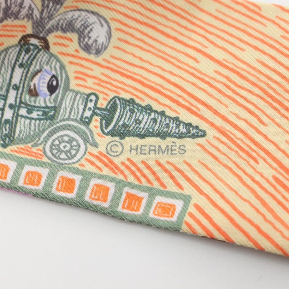 HERMES Twilly SUPER SILK QUEST brand off HERMES silk scarf silk used