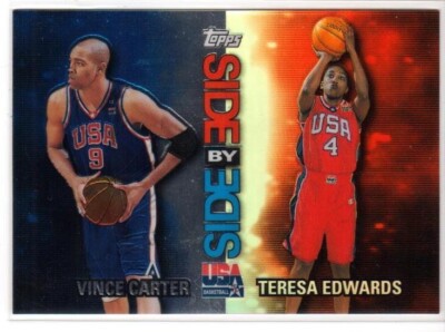 2000 Topps Team USA Side by Side Refractor #SS7 Vince Carter / Teresa Edwards