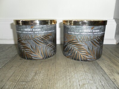 Bath And Body Works Ebony Sands Candle Lot x2