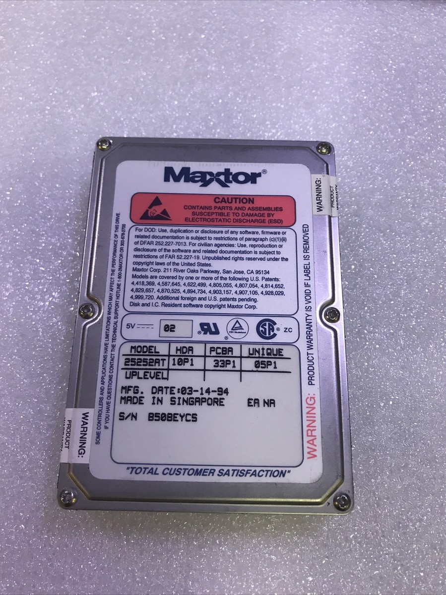Vintage ~ Maxtor Hard Drive 250MB IDE 2.5