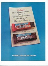 Kellogg's Rice Krispies Treats Mantequilla de Maní Chocolate y Cacao Cuadrados 1999 Anuncio