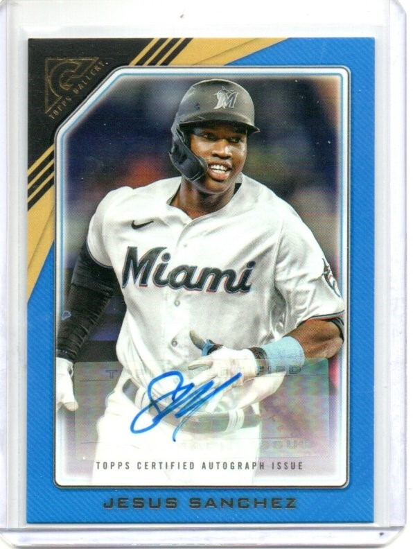 2022 Topps Gallery Jesus Sanchez Young Stars Auto Blue #'d 02/50 YSA-JS Marlins