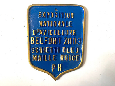 Aluminium plate Concours Aviculture Colombophile Belfort 2003 Modene Club