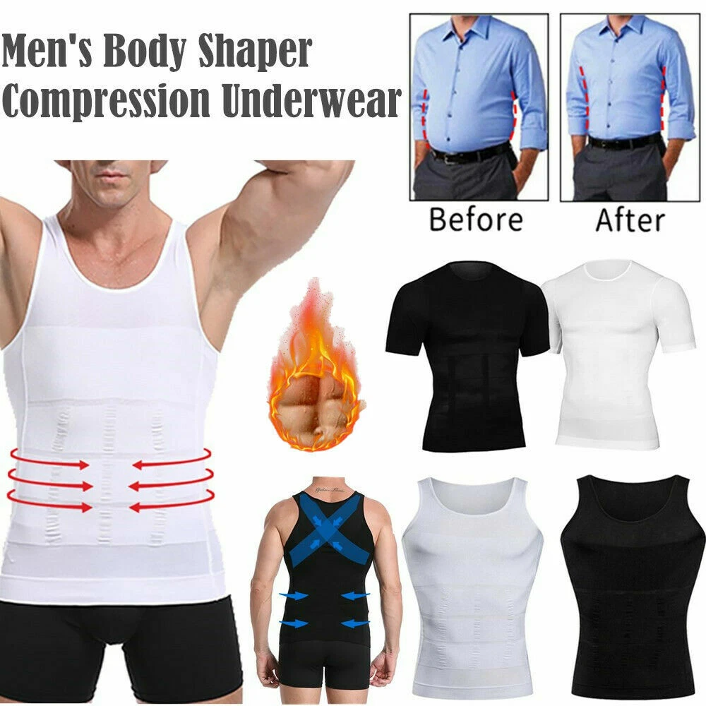 Men's Body Shaper Toning T-Shirt Ultra Durable Vest Compression