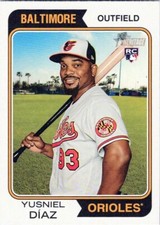 2023 Topps Heritage #62 Yusniel Diaz RC Baltimore Orioles