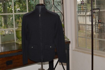 Michael Kors  Sweater Large Outdoor Light Zip Up Wool
