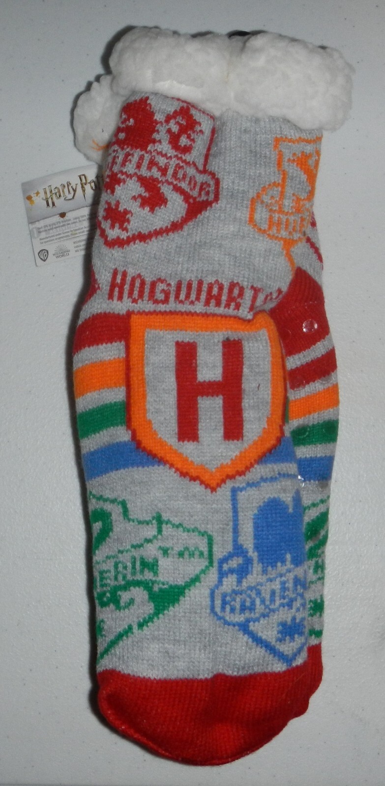SAOLA Calze pantofole Wizarding World of Harry Potter Hogwarts foderate in sherpa con suola grip