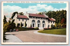 CA, berkeley, Hearst Memorial Mines Bldg, Univ of CA, Old Cars, Vintage Postcard