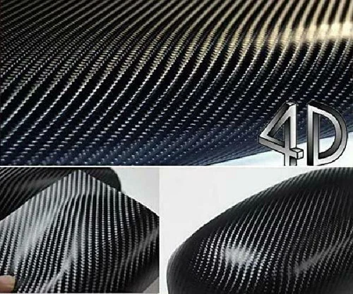 Rollo De Vinilo Fibra Carbono 4D Para Exterior Calificado Automotor Coches Vinil