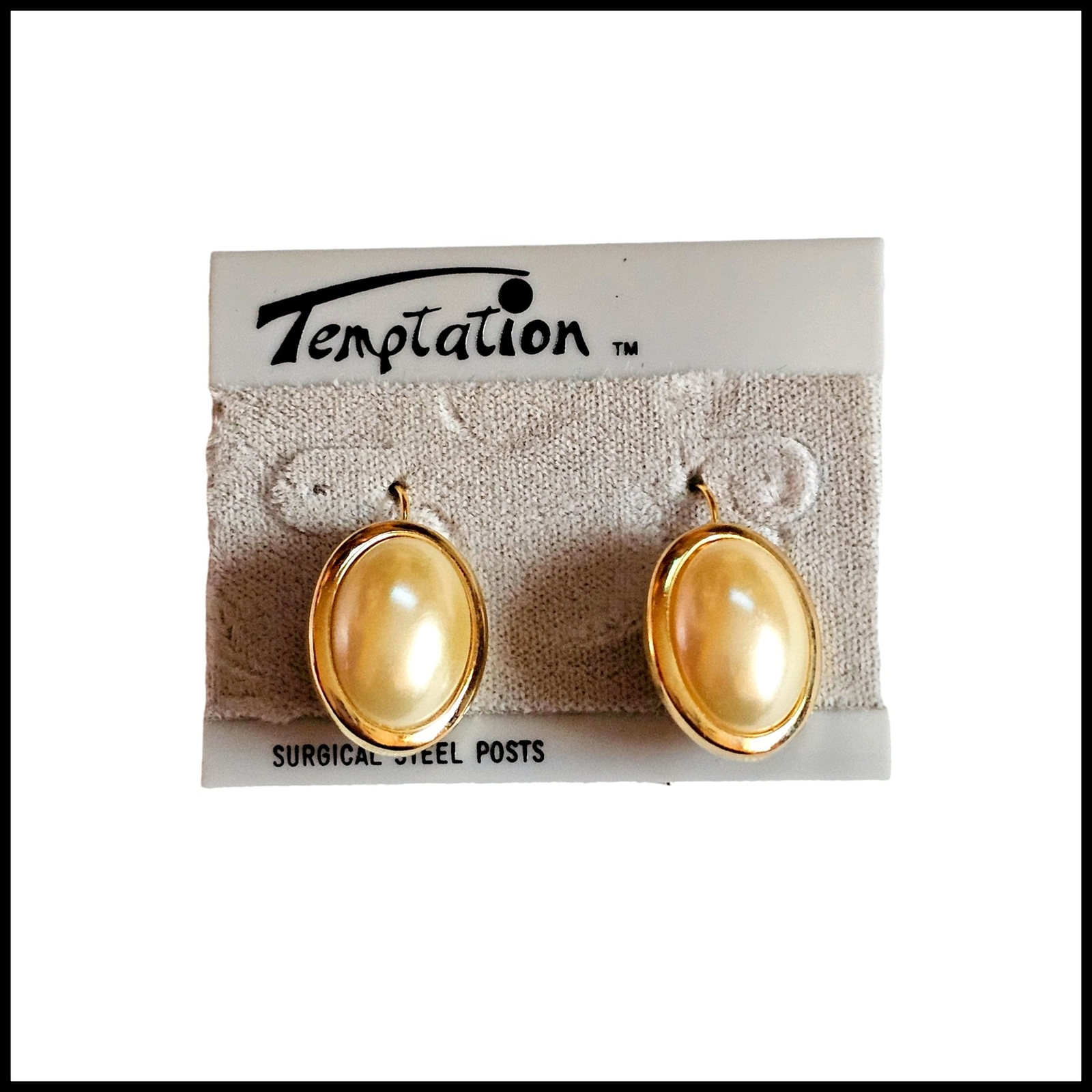 Бренд Temptations Овальные длинные серьги с искусственным жемчугом золотого оттенка, Новый подарок