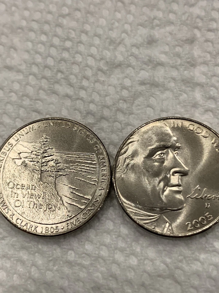 2005-D SMS 5 Cent Full Roll BU Nickel, Lewis And Clarke Expedition, Ocean View - Image 3 of 4