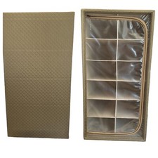 RARE Vintage Henry Enrich Mod Gold Quilted Vinyl Shoe Closet Storage Box