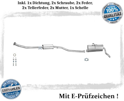 Auspuffanlage für Citroen Berlingo 1.1 1.4 1.6 Bj.00-08 Auspuff Dichtung Schelle