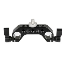CAMVATE Double Rail Clamp w/15mm Rod Holes & 1/4"-20 Male Mount for Camera Rig