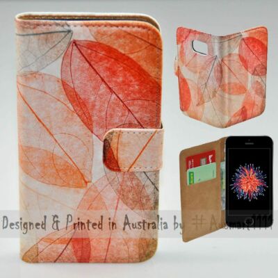 Flip Cover Phone Case for Apple iPhone Series Mobile Phone - Autumn Leaves Theme