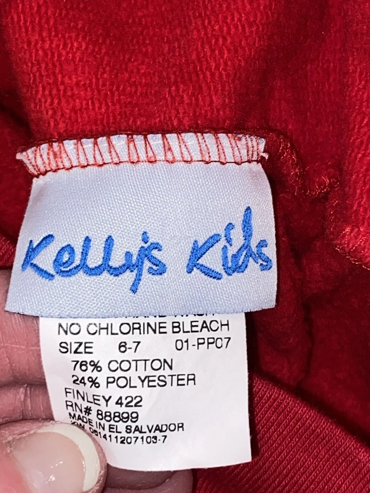 Sudadera con capucha de fútbol a cuadros Kelly’s Kids para niños talla 6/7 Foto 3 de 3