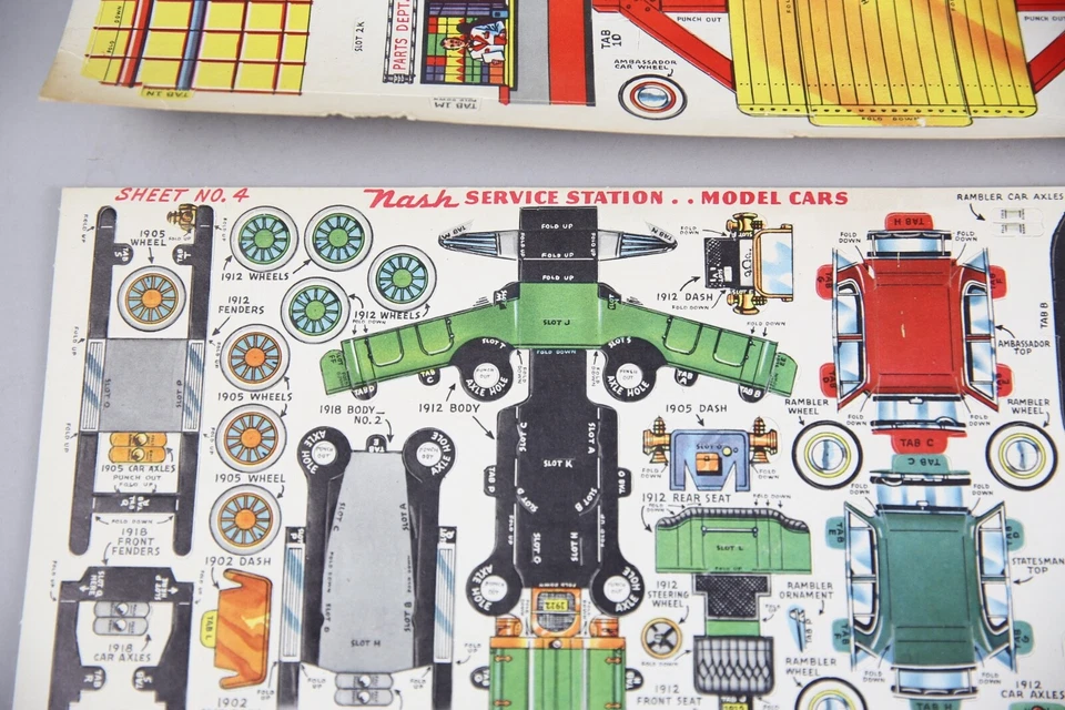 Vintage 1953 Nash Model Car Kit Dealer Promo Punch Out Cardstock toy playset - Image 3 of 4