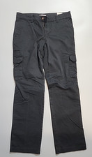 Dickies Women's Relaxed Fit Straight Leg Cargo Pants, Black, 6 R