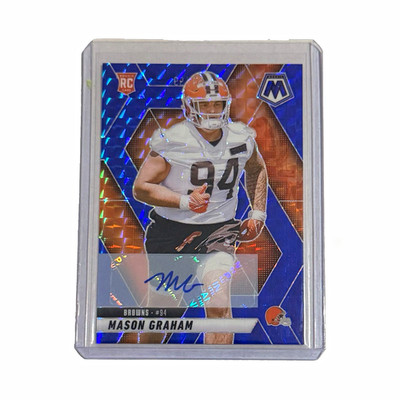 2025 Panini Mosaic Mason Graham Rookie Auto Blue Prizm/99 #311 RC Browns 55/99