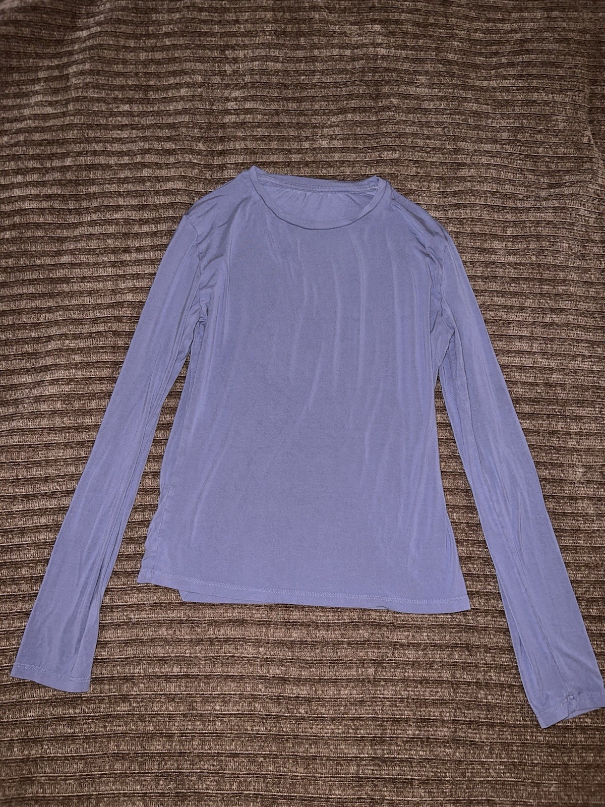 Purple Long Sleeve Basic Round Neck Long Sleeve  … - image 1